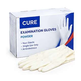 CURE Examination Gloves, Powdered