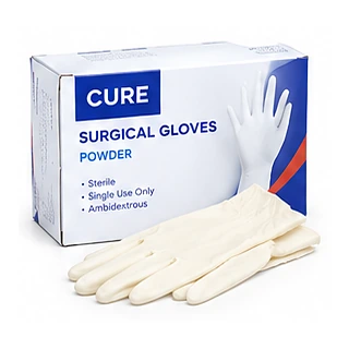 CURE Surgical Gloves, Powdered