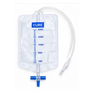 CURE Urine Bag 2000 mL, T-Valve