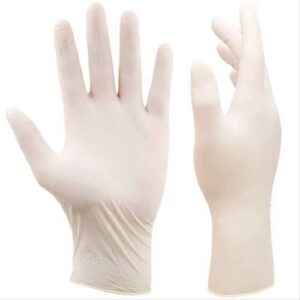 Latex examination gloves powder