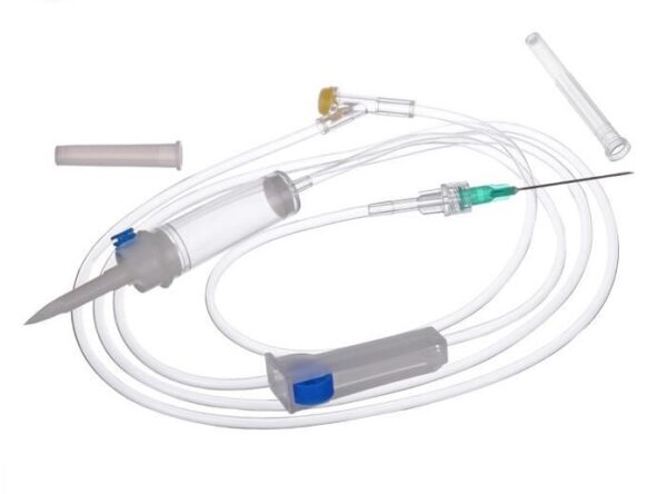 Disposable infusion set with Y port