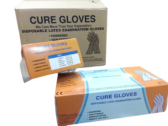 examination powder gloves